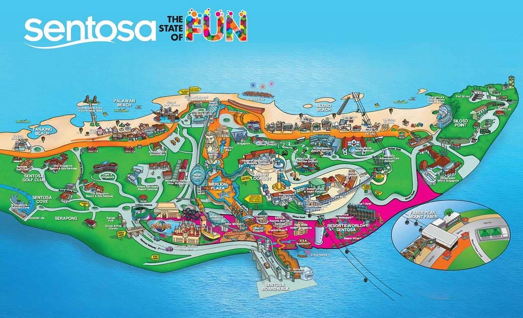 ਨਕਸ਼ਾ ਦੇ sentosa island