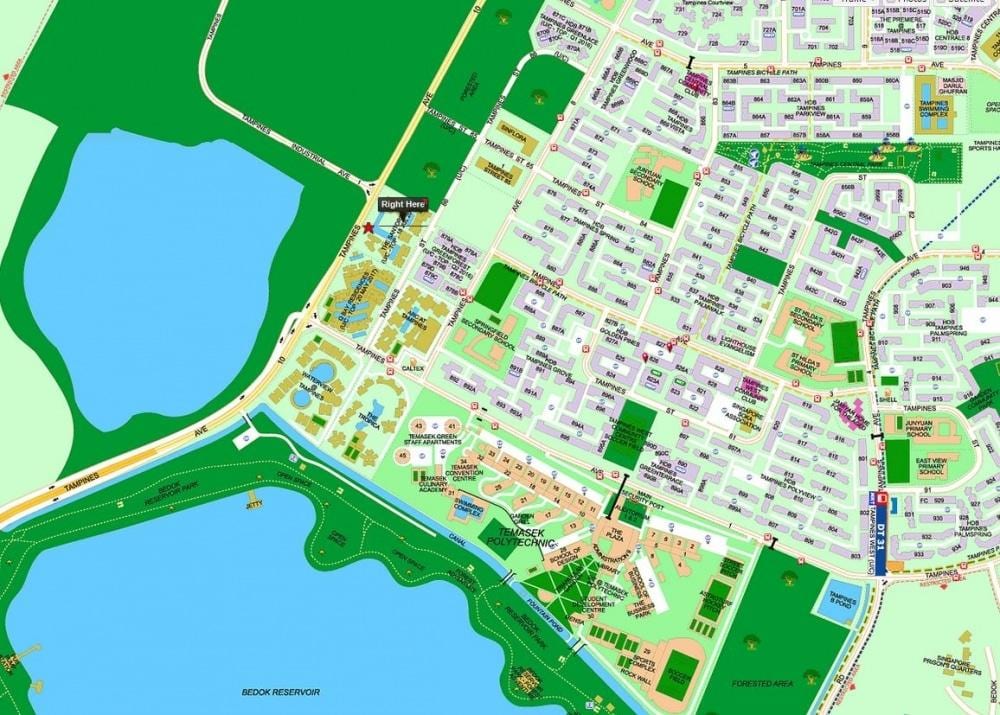 ਨਕਸ਼ਾ ਦੇ tampines ਸਿੰਗਾਪੁਰ