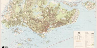 ਨਕਸ਼ਾ ਸਿੰਗਾਪੁਰ ਦੇ topographic