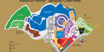 Resorts ਵਿਸ਼ਵ Sentosa ਨਕਸ਼ਾ