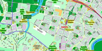 ਨਕਸ਼ਾ ਦੇ Sengkang ਸਿੰਗਾਪੁਰ